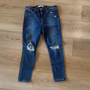 Joe's Jeans Dark Blue Distressed Skinny Jeans
